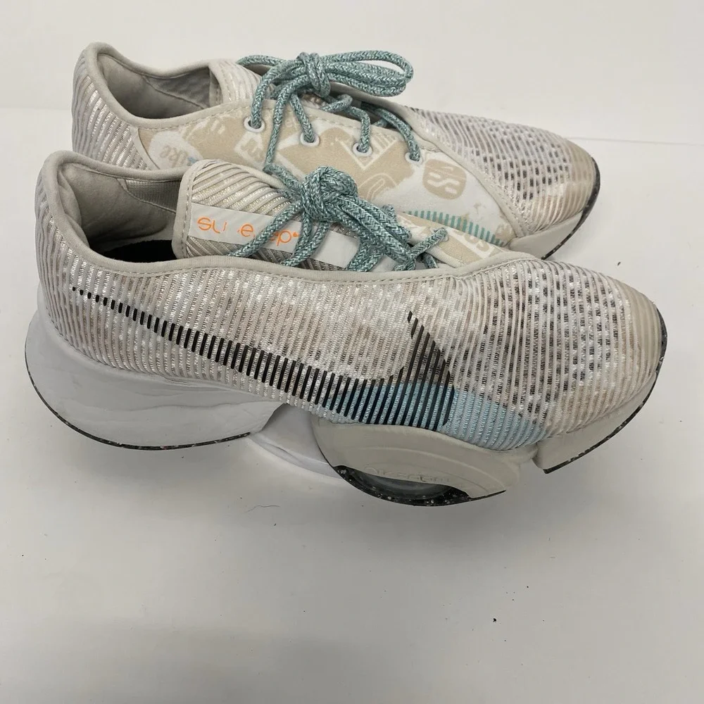 Nike Shoes Women Size 8 Air Zoom Superrep 2 White Blue Running Training 3907 - Picture 2 of 16